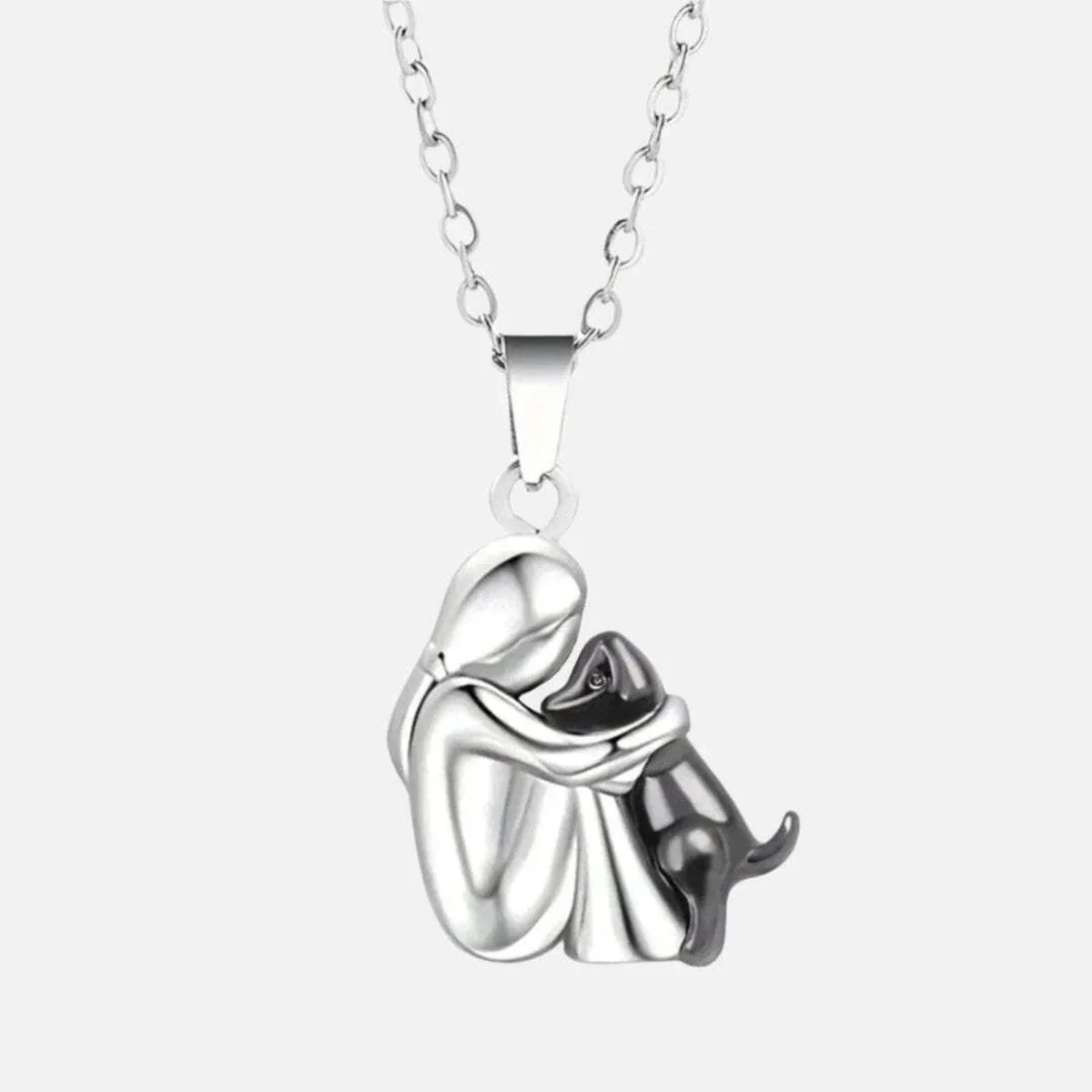 Forever in Your Heart - Dog Hug Pendant Necklace