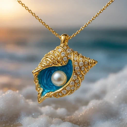 Radiant Pearl Seashell Necklace