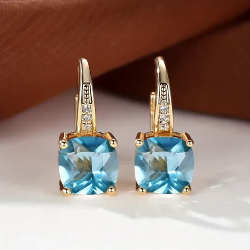 Mystic Stone Hoop Earrings