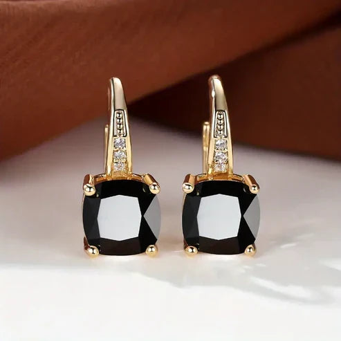 Mystic Stone Hoop Earrings