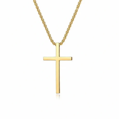 Bezel Cross Necklace